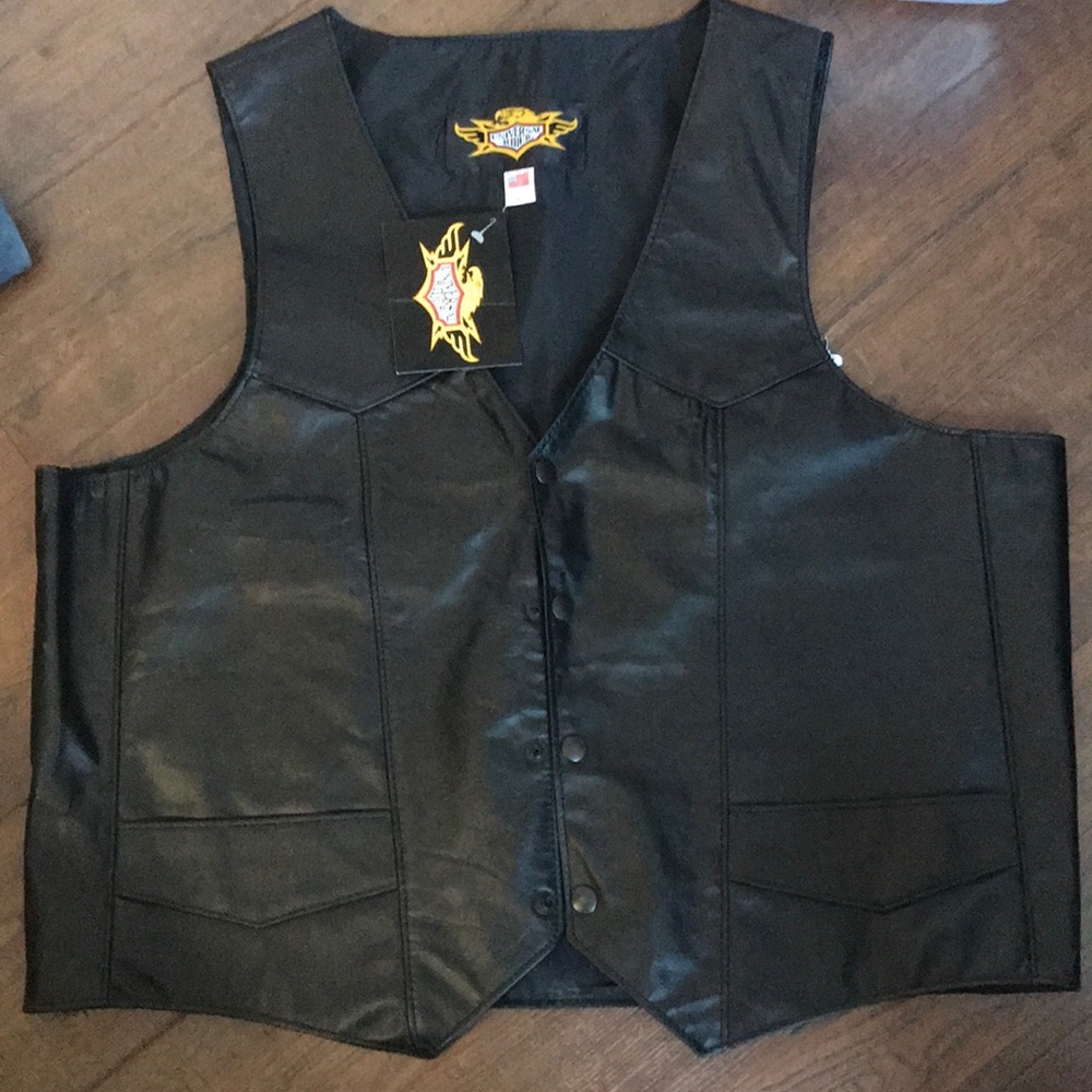Leather vest - new